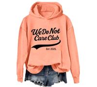 We Do Not Care Club Felpa WDNC Club Camicia a maniche lunghe, Arancione-2, XXL