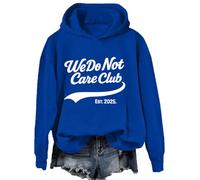 We Do Not Care Club Felpa WDNC Club Camicia a maniche lunghe, Blu zaffiro-2, XL