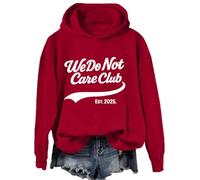 We Do Not Care Club Felpa WDNC Club Camicia a maniche lunghe, Claret-2, XL