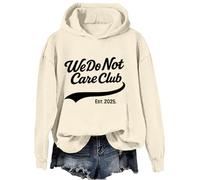 We Do Not Care Club Felpa WDNC Club Camicia a maniche lunghe, Giallo crema-2, XXL