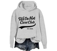 We Do Not Care Club Felpa WDNC Club Camicia a maniche lunghe, Grigio-2, XL