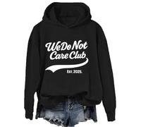 We Do Not Care Club Felpa WDNC Club Camicia a maniche lunghe, Nero-2, XL
