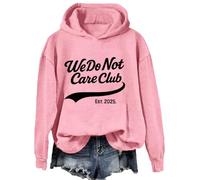 We Do Not Care Club Felpa WDNC Club Camicia a maniche lunghe, Rosa-2, XL
