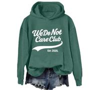We Do Not Care Club Felpa WDNC Club Camicia a maniche lunghe, Verde-2, XL