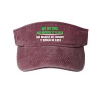 We Do This Not Because It Is Easy Cappelli con Visiera Parasole Cappello Traspirante Regolabile Cappellino con Visiera Parasole per Jogging Pesca Corsa