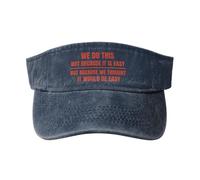 We Do This Not Because It Is Easy Cappellino con Visiera Parasole Berretto da Baseball Regolabile Traspirante Cappelli con Visiera Parasole per Golf Casuale Jogging