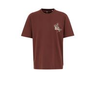 WE Fashion Maglietta marino / marrone / cognac / bianco Uomo WE Fashion S marino / marrone / cognac / bianco