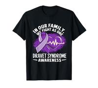 We Fight As One Dravet Syndrome Awareness Nastro Viola Maglietta
