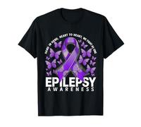 We Fight As One Epilepsy Awareness Month Nastro Viola Maglietta