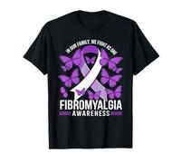 We Fight As One Fibromialgia Awareness Month Nastro Viola Maglietta