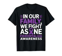 We Fight As One Fibromialgia Awareness Month Nastro Viola Maglietta