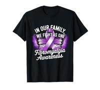 We Fight As One Fibromialgia Awareness Nastro Viola Maglietta