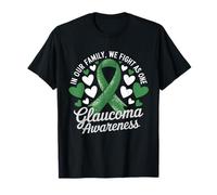 We Fight As One Glaucoma Awareness Month Nastro Verde Maglietta