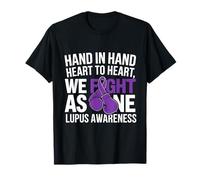 We Fight As One, guantone da boxe con nastro viola Lupus Awareness Maglietta