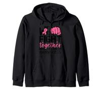 We Fight Together - Nastro Rosa per Donne Contro Il Cancro al Seno Felpa con Cappuccio