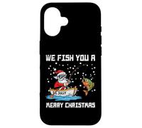 We Fish You Merry Christmas Babbo Natale divertente per uomini, donne e bambini Custodia per iPhone 16
