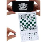 WE Games - Set di scacchi magnetici con logo bianco, 15,2 x 8,3 cm