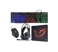 WE Gamium Bundle 4 in 1 per PC cuffie con microfono + tastiera + mouse + tappetino per mouse