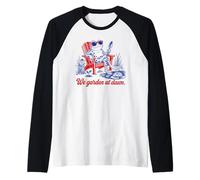 We Garden At Dawn Rana Giardinaggio Divertente Maglia con Maniche Raglan
