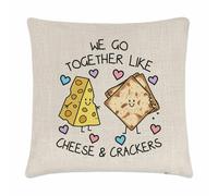 We Go Insieme Come Formaggio & Crackers Cuscino Cover Divertente Valentines