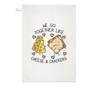 We Go Insieme Come Formaggio & Crackers Strofinaccio Divertente Valentines