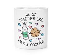 We Go Insieme Come Latte & Biscotti Trucco Pennello Matita Pot Divertente Idea