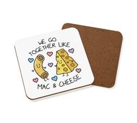 We Go Insieme Come Mac & Formaggio Sottobicchiere Divertente Valentines Day Love
