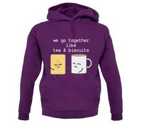 We Go Together Like Tè E Biscuits - Felpa con Cappuccio / - Valentines -
