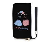 We Got Chemistry Love Pun portafoglio sottile da donna borsa lunga carino pochette da polso borsetta porta carte, Stile:, 20x10.5cm