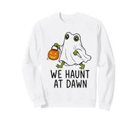 We Haunt At Dawn Frog Ghost Halloween Spettrale Amphibian Lover Felpa