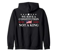 We Have a Constitution Not a King US Resist No Kings Protest Felpa con Cappuccio