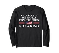 We Have a Constitution Not a King US Resist No Kings Protest Maglia a Manica