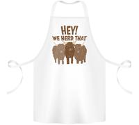We Herd Che Divertente Mucca Cotone Grembiule 100% Biologico