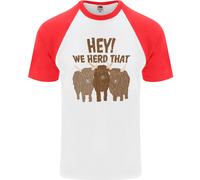 We Herd That Funny Cow Uomo S/S Baseball T-Shirt