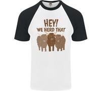 We Herd That Funny Cow Uomo S/S Baseball T-Shirt