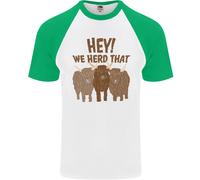 We Herd That Funny Cow Uomo S/S Baseball T-Shirt