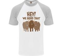 We Herd That Funny Cow Uomo S/S Baseball T-Shirt