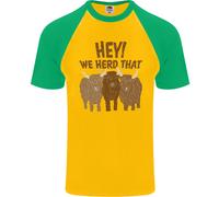 We Herd That Funny Cow Uomo S/S Baseball T-Shirt