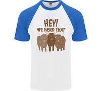 We Herd That Funny Cow Uomo S/S Baseball T-Shirt