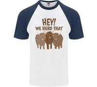 We Herd That Funny Cow Uomo S/S Baseball T-Shirt