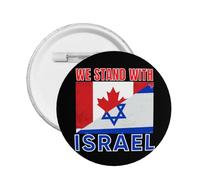 We I Stand With Israel Button Pins Canada Israel Flag Pin Pregate per Israele Forte pulsante Supporta Israele Distintivo rotondo per borsa di vestiti Cappello