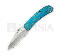We Knife Inmate, Blue Ti & Gold Raindrops, Satin