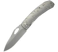 WE Knife Inmate Manico in Titanio Grigio & Lama in CPM 20CV con Finitura Raindrops Stonewashed Frame