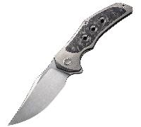 We Knife Magnetron Manico in Titanio Grigio con Inserto in Fibra di Carbonio Rosa WE18058-2