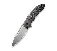 We Knife Makani Manico in Titanio Grigio con Inserti in Fibra di Carbonio con Foglio di Alluminio WE