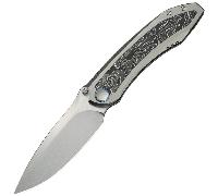 WE Knife Winsome Grigio Manico in Titanio con Inserti in Fibra di Carbonio con Foglio di Alluminio F