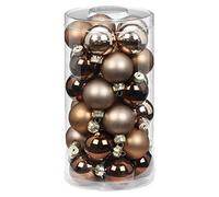 We Love Christmas Scatola 30 Palline di Natale in Vetro 4cm Elegant Longe Mix