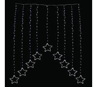 We Love Christmas Tenda Luminosa Arco di Stelle 308 nanoled Bianco Ghiaccio Filo Metallico 120x120cm