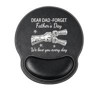 We Love You Every Day - Tappetino per mouse personalizzato con supporto per il polso Tappetino per mouse in pelle rustica personalizzata per papà Pratico tappetino decorativo per ufficio regalo