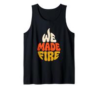 We Made Fire Origini Umane Fiamma Retro Tipografia Canotta